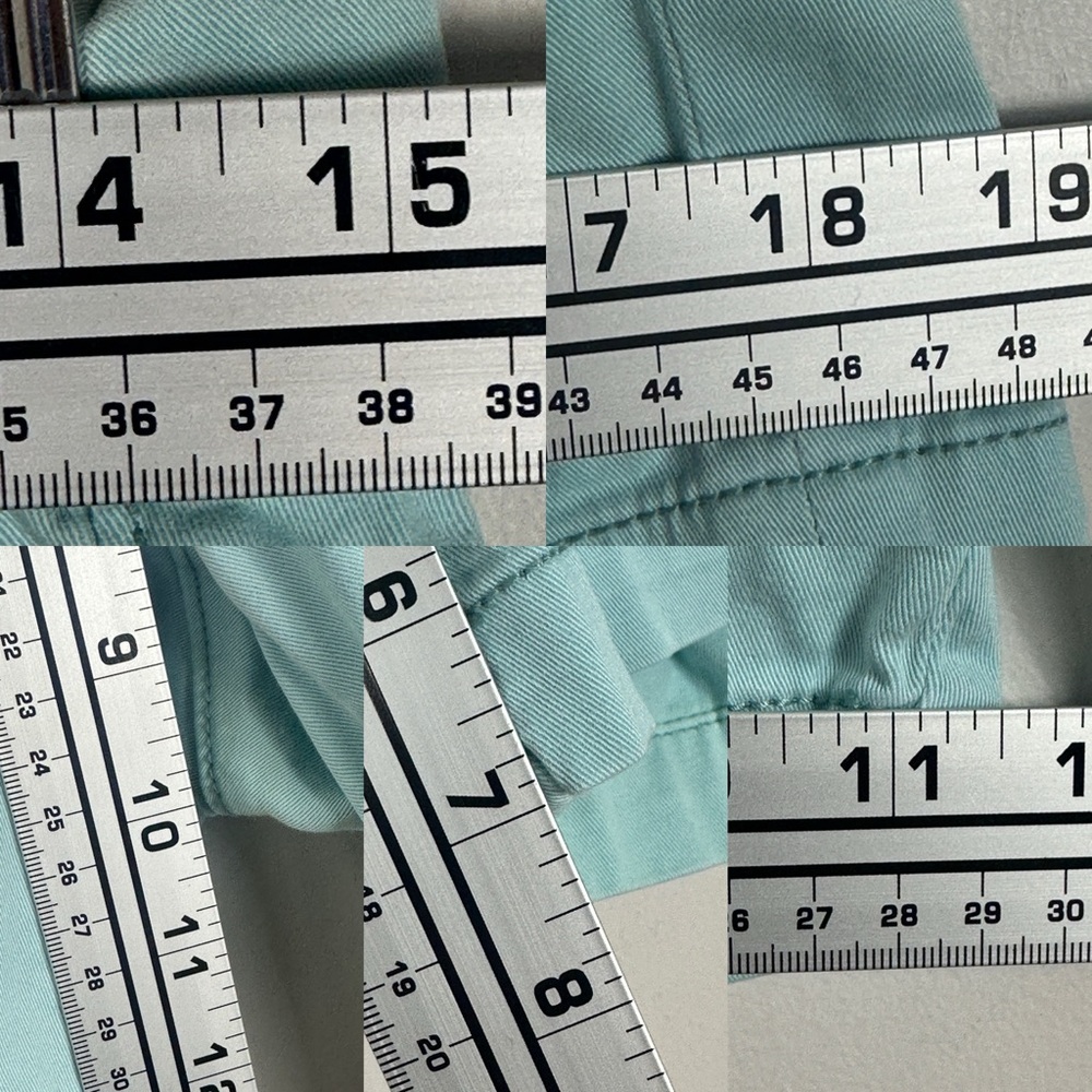 Anthropologie Pilcro Hyphen Teal Blue Chino Bermuda‎ Shorts Size 26 Pastel Beach - Picture 11 of 14